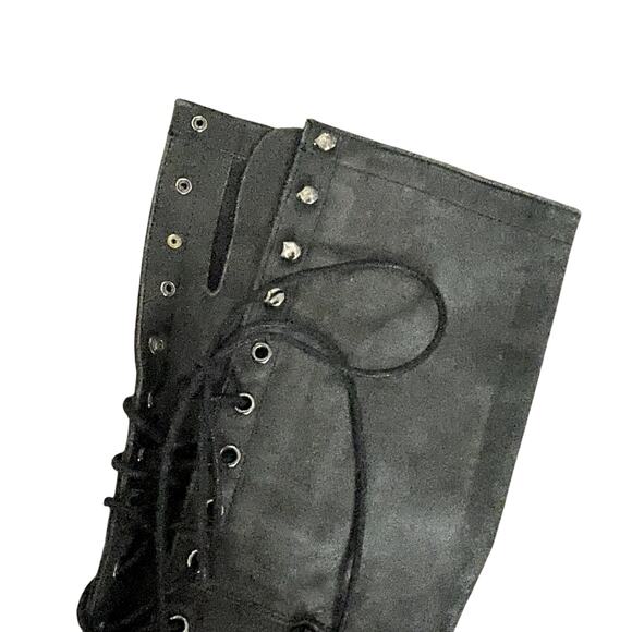 Free People X Jeffrey Campbell Joe Lace Up Leather Boots Size 6 - Picture 13 of 13